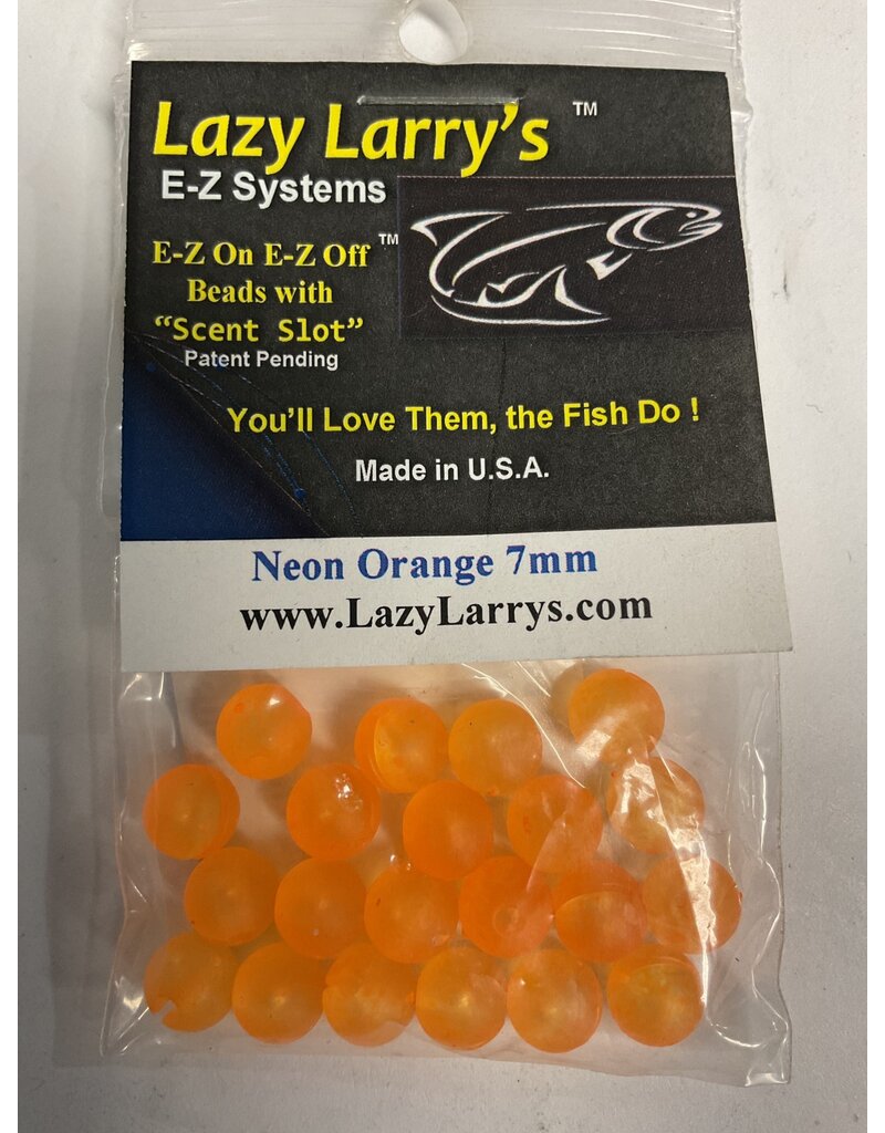 Lazy Larry's 7MM LAZY LARRY'S BEADS NEON ORANGE