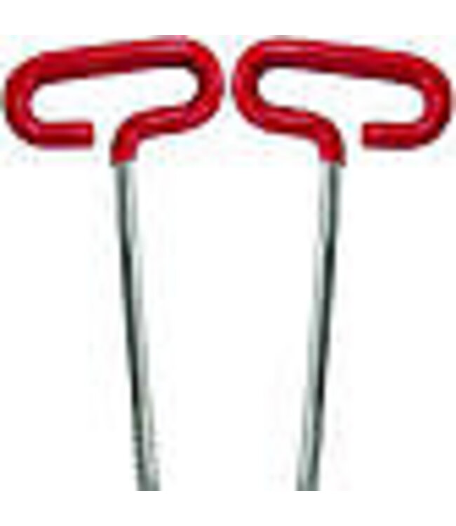SHAPPELL 6" ICE ANCHORS 2/PK T-HDL ZINC PLATED AUGER PNT
