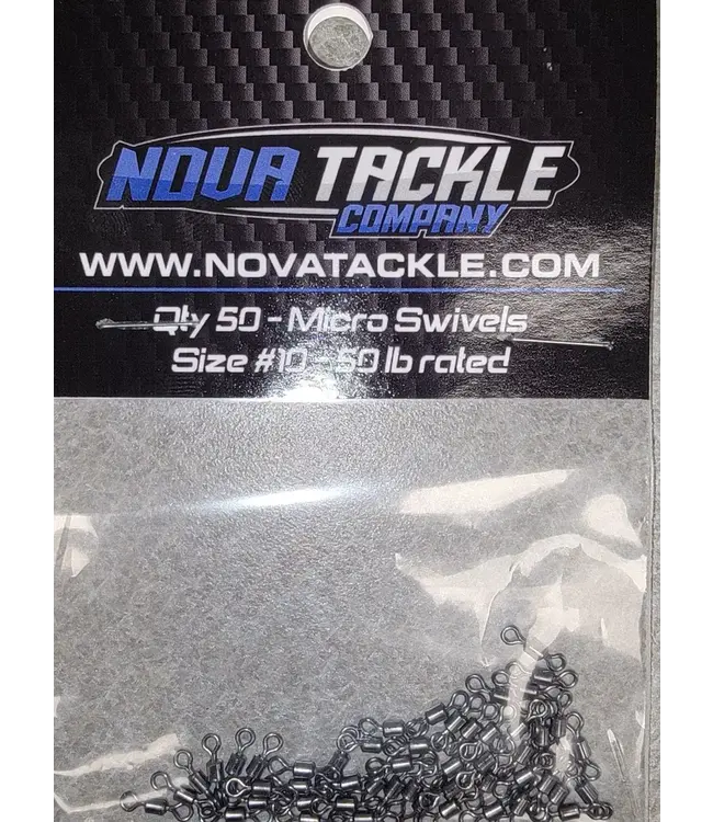 NOVA TACKLE COMPANY  SIZE 8 MICRO BARREL SWIVEL 50CT