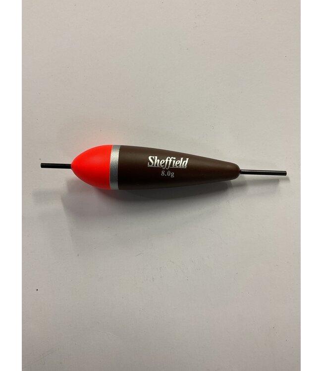 Sheffield Fishing Products Sheffield Balsa Float sz8.0 Orange/Chocolate Brown