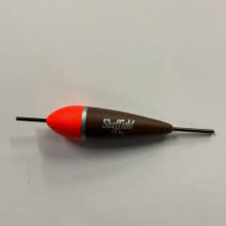 Sheffield Fishing Products SHEFFIELD SZ-5.5 BALSA FLOAT ORANGE/CHOCOLATE BROWN