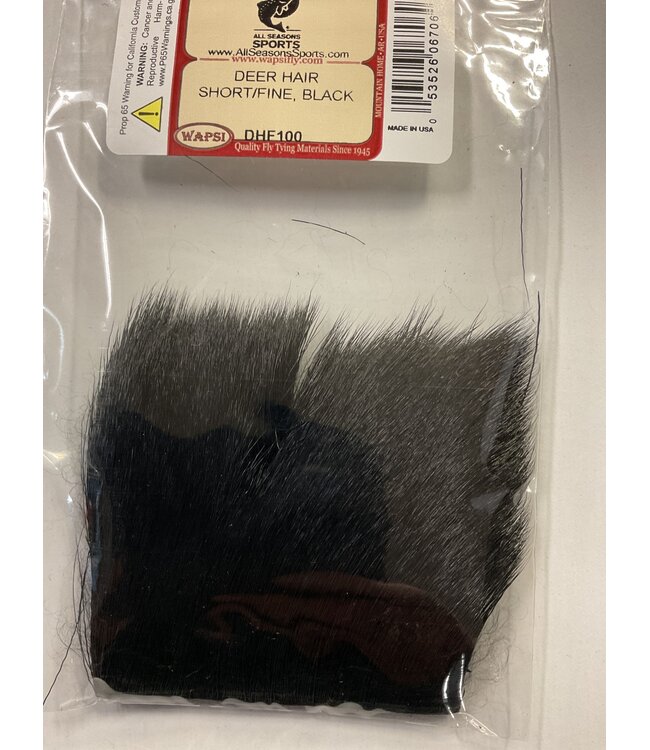 Wapsi DHF100  DEER HAIR SHORT/FINE, BLACK