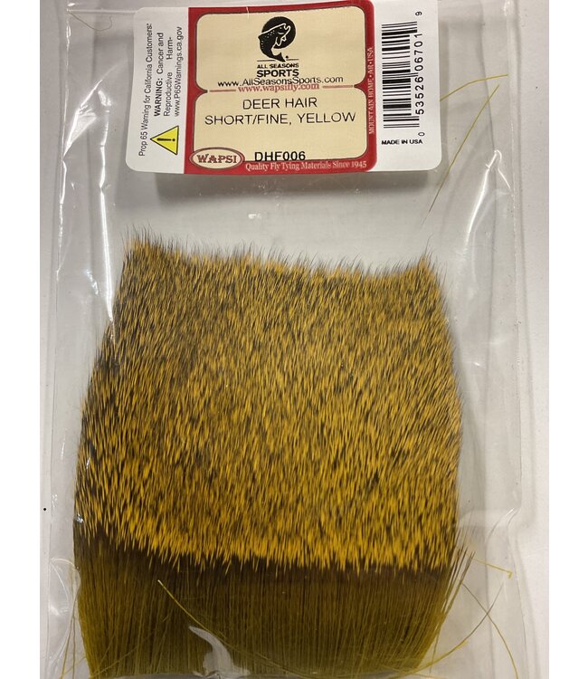 Wapsi DEER HAIR SHORT/FINE, YELLOW (DHF006)