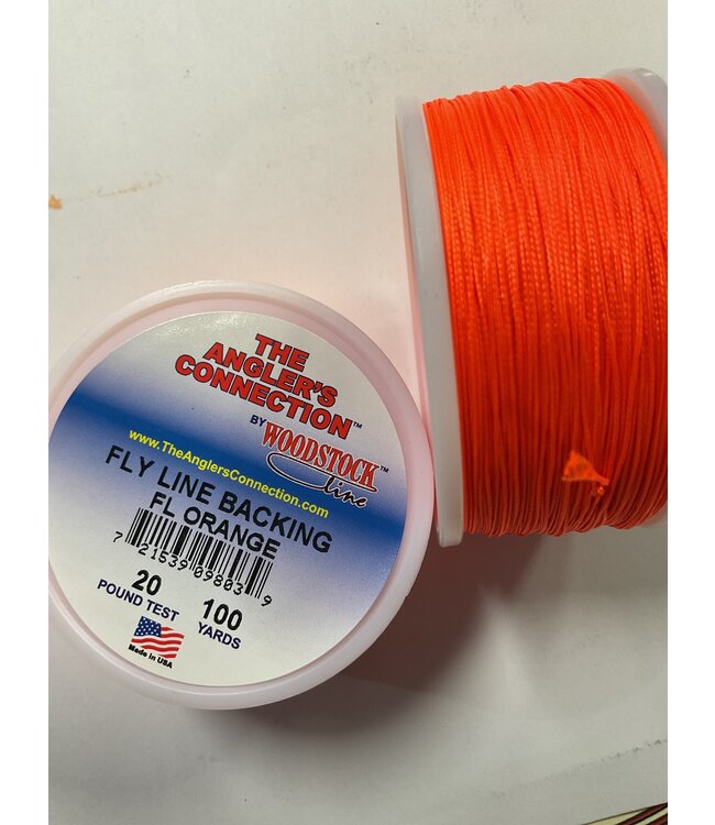 WOODSTOCK LINE CO. Woodstock FLY LINE BACKING. 100YD, 20# ORANGE" 12/bx