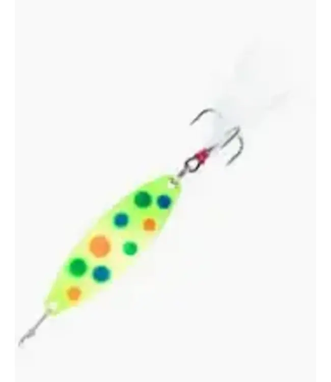 CLAM CORPORATION CLAM OUTDOORS PANFISH LEECH FLUTTER SPOON 1/32OZ SZ14 GLOW CHART WONDERBREAD