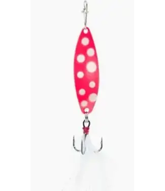 CLAM CORPORATION CLAM OUTDOORS LEECH FLUTTER SPOON 1/16OZ SZ12 GLOW PINK WONDERBREAD