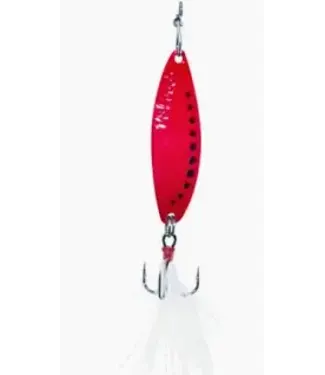 CLAM CORPORATION CLAM OUTDOORS LEECH FLUTTER SPOON 1/16OZ SZ12 GLOW RED