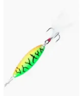 CLAM CORPORATION CLAM OUTDOORS LEECH FLUTTER SPOON 1/16OZ SZ12 GLOW FIRETIGER