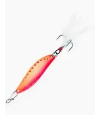 CLAM CORPORATION CLAM OUTDOORS LEECH FLUTTER SPOON 1/8OZ SZ10 GLOW CHART/PINK