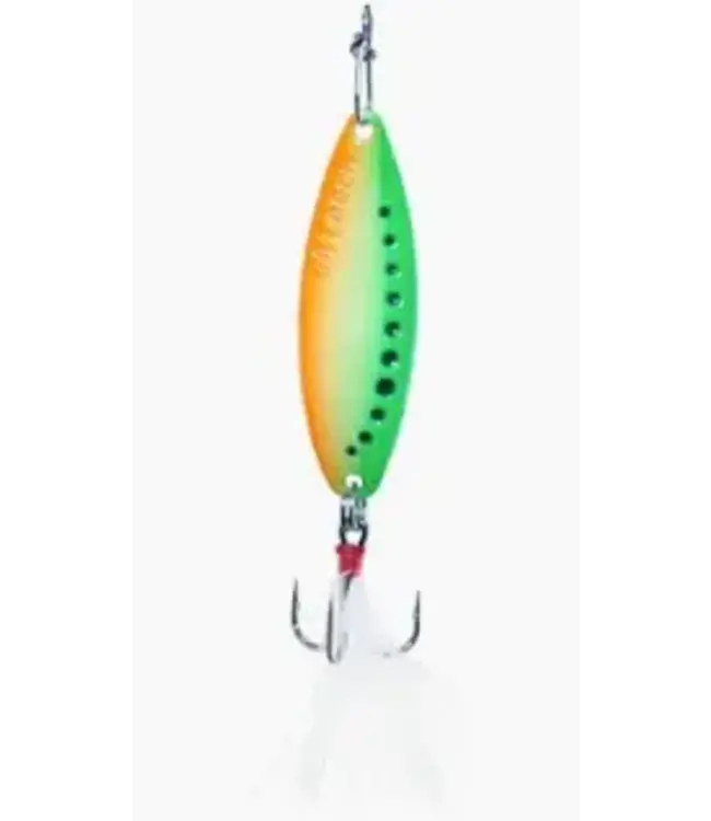CLAM CORPORATION CLAM OUTDOORS LEECH FLUTTER SPOON 1/8OZ SZ10 GLOW FIRETIGER