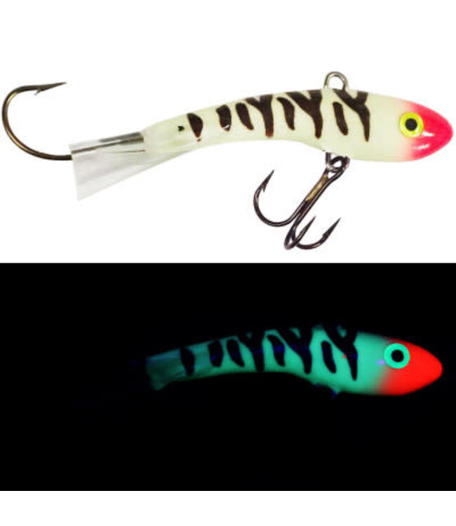 Moonshine Lures Moonshine Glow Bloody Nose Shiver Minnow SZ00-1/8OZ