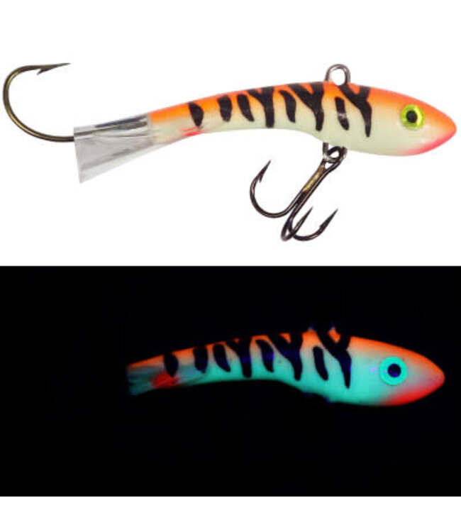Moonshine Lures Moonshine Tangerine Tiger Fat Bottom Shiver Minnow #2