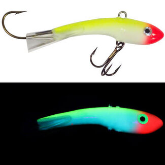 Moonshine Blue Clown Fat Bottom Shiver Minnow #2
