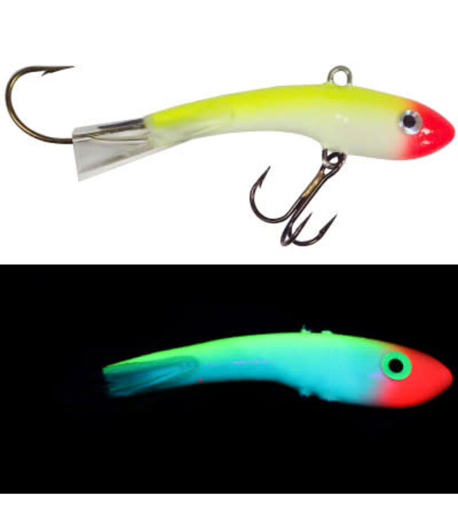 Moonshine Blue Clown Fat Bottom Shiver Minnow #2