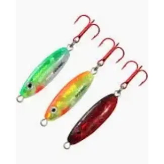 NORTHLAND FISHING TACKLE NORTHLAND BUCK-SHOT RATTLE SPOON - 3PK - 1/16 OZ - ASSRT
