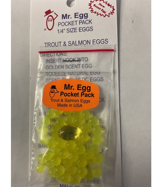 Mr. Egg Mr. Egg Pocket Pack Chartreuse 1/4