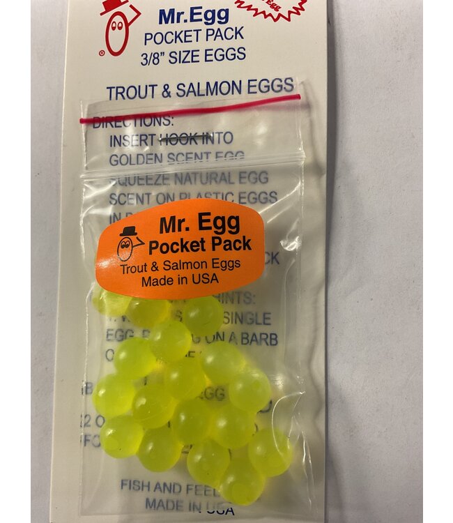 Mr. Egg Mr. Egg Pocket Pack Chartreuse 3/8