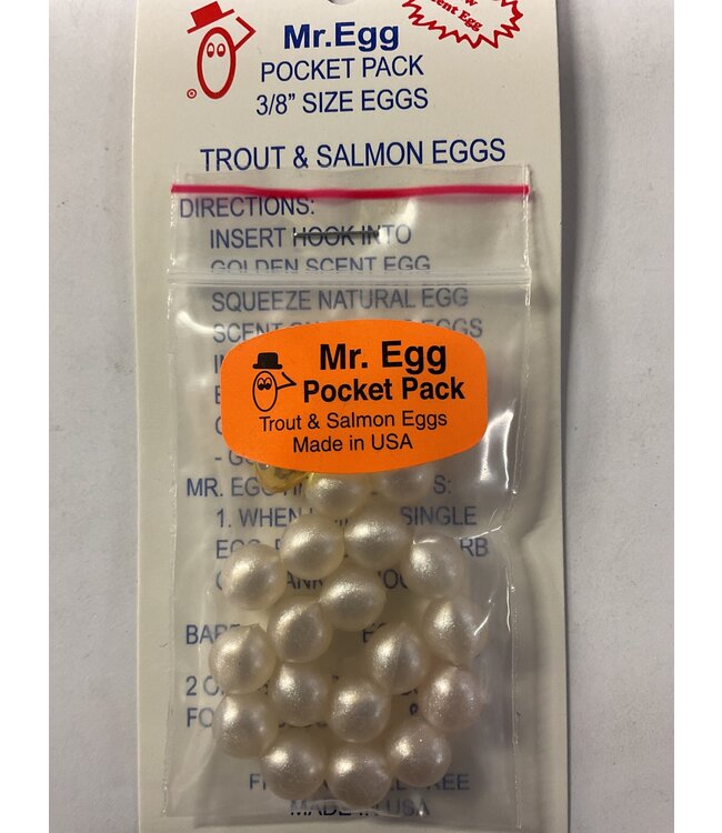 Mr. Egg Mr. Egg Pocket Pack White Pearl 3/8