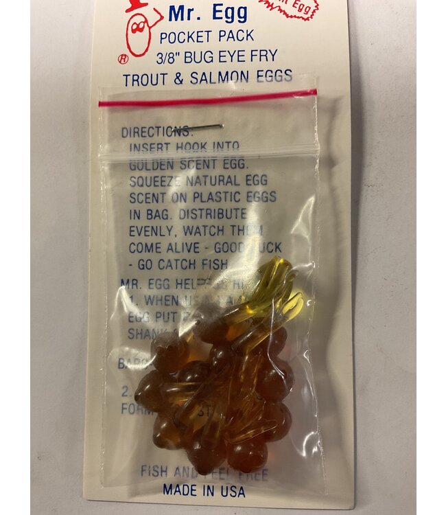 Mr. Egg Mr. Egg Pocket Pack Rootbeer Bug Eye Fry 3/8