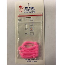 Mr. Egg Mr. Egg Pocket Pack Teaser Worm Bubblegum/Bubblegum Tail 2.5"