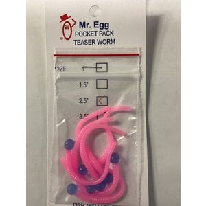 Mr. Egg Mr. Egg Pocket Pack Teaser Worm Purple/Pink Tail 2.5"