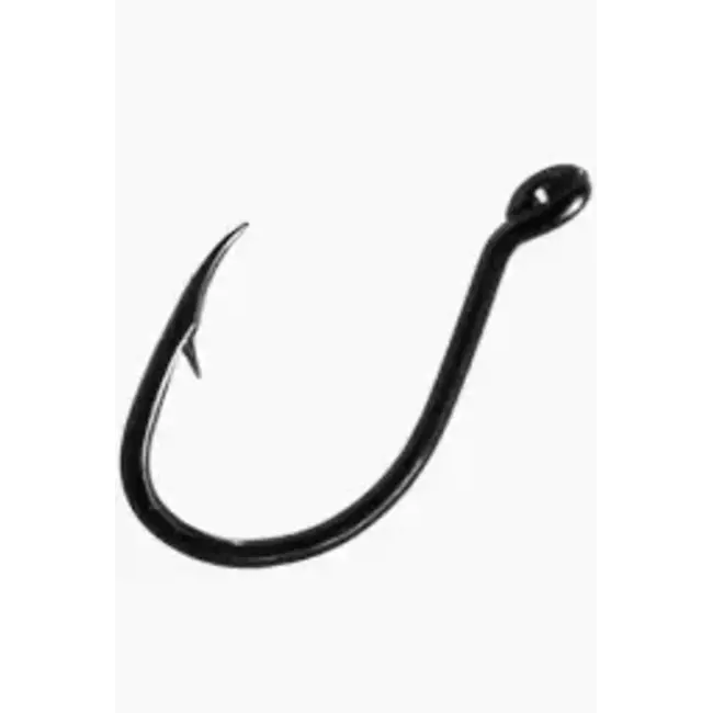 LAZER OCTOPUS SHORT SHANK OFFSET UP EYE Platinum Black 54hks per pack
