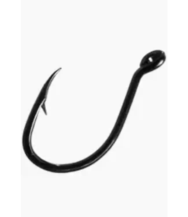 LAZER OCTOPUS SHORT SHANK OFFSET UP EYE Platinum Black 54hks per pack