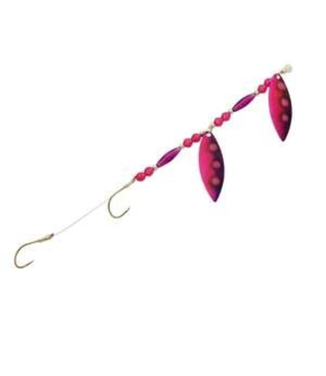 Three D Worm Harness (WT4-NUPP) THREE D WORM HARNESS #4 TANDEM WILLOW NUCLEAR PINK PURPLE