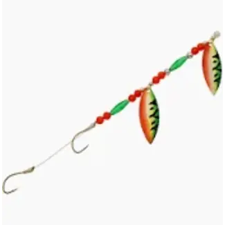 Three D Worm Harness (W4BB-FTHO-C) THREE D WORM HARNESS BOTTOM BOUNCE #4 WILLOW FIRETIGER HOLOGRAM COPPER BACK