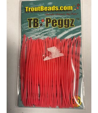 TroutBeads TROUTBEADS  T/B PEGGZ (tm) 50ct RUBBER TOOTHPICKS TRANS PINK