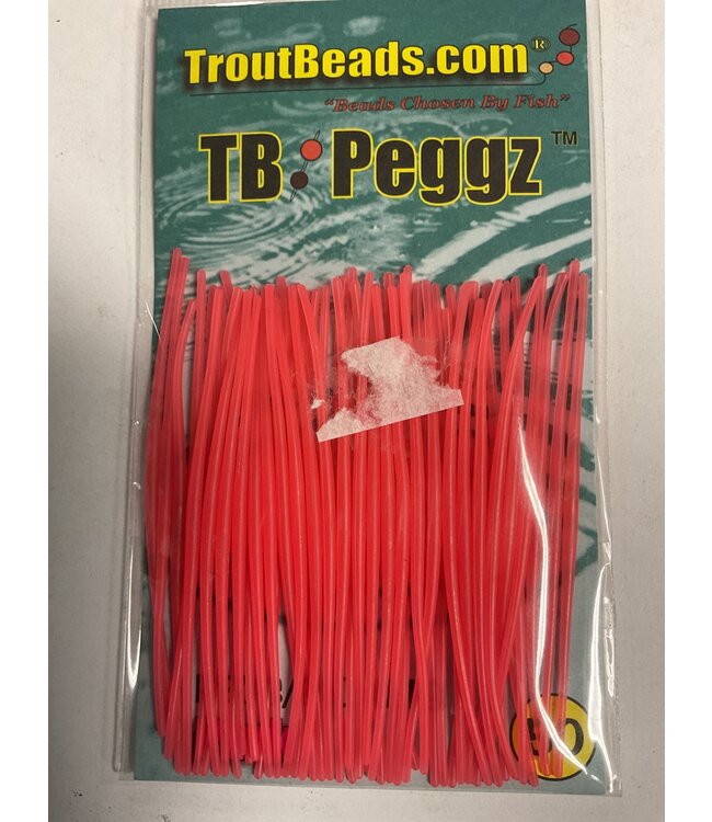 TroutBeads TROUTBEADS  T/B PEGGZ (tm) 50ct RUBBER TOOTHPICKS TRANS PINK