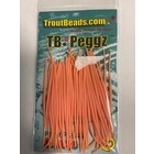 TroutBeads.com, Inc. TROUTBEADS  T/B PEGGZ (tm) 50ct RUBBER TOOTHPICKS TRANS ORANGE