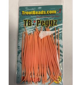 TroutBeads.com, Inc. TROUTBEADS  T/B PEGGZ (tm) 50ct RUBBER TOOTHPICKS TRANS ORANGE