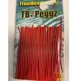TroutBeads.com, Inc. TROUTBEADS  T/B PEGGZ (tm) 50ct RUBBER TOOTHPICKS RED