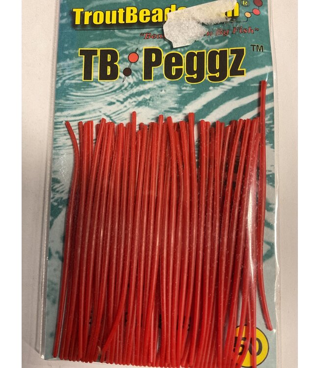 TroutBeads TROUTBEADS  T/B PEGGZ (tm) 50ct RUBBER TOOTHPICKS RED