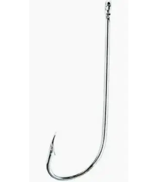 Eagle Claw EAGLE CLAW EXTRA LONG RINGED EYE NICKEL 066NA-6 SIZE: 6 - 10/BAG