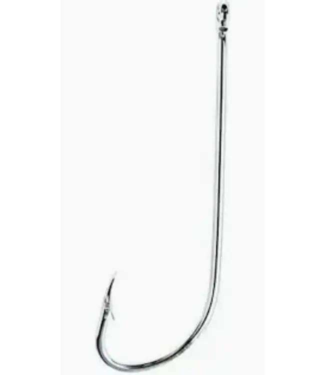 Eagle Claw EAGLE CLAW EXTRA LONG RINGED EYE NICKEL 066NA-6 SIZE: 6 - 10/BAG