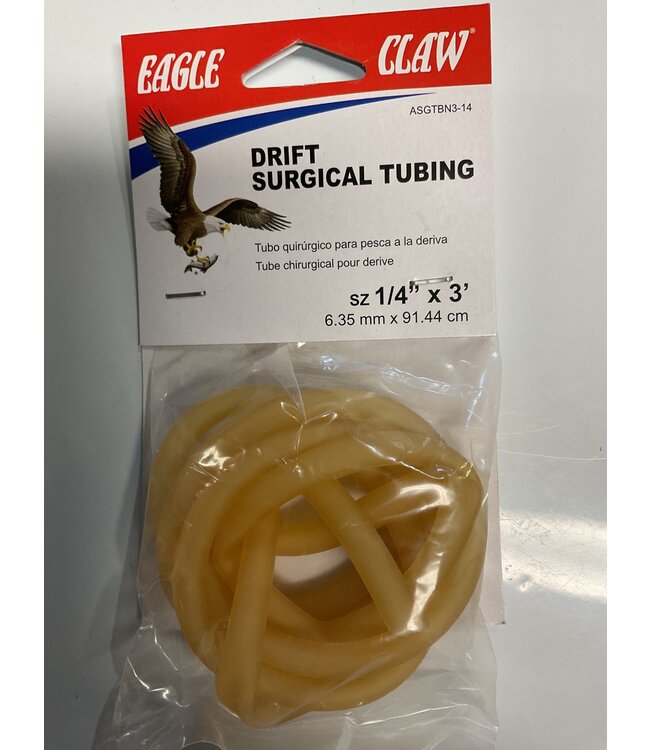 Eagle Claw DRIFT SURGICAL TUBING SZ 1/4"X3'