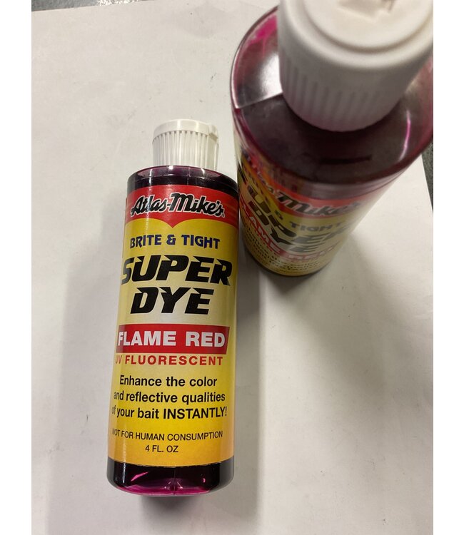Atlas Mike's Atlas Mike's Brite & Tight Super Dye Flame Red UV Flourescent