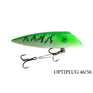 OPTI TACKLE OPTI J-PLUG 5" GLOW GREEN HERRINGBONE