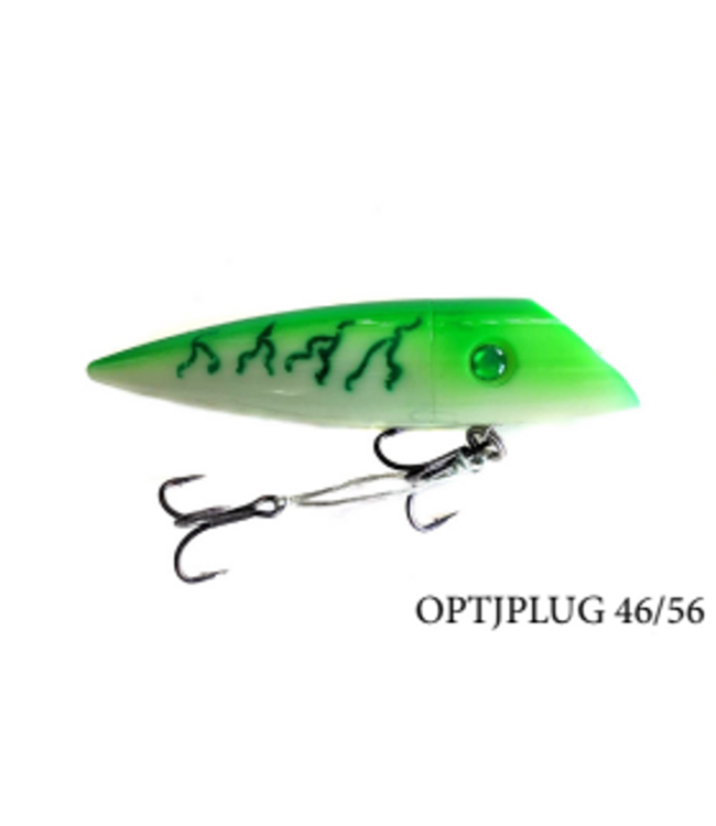 OPTI TACKLE OPTI J-PLUG 5" GLOW GREEN HERRINGBONE