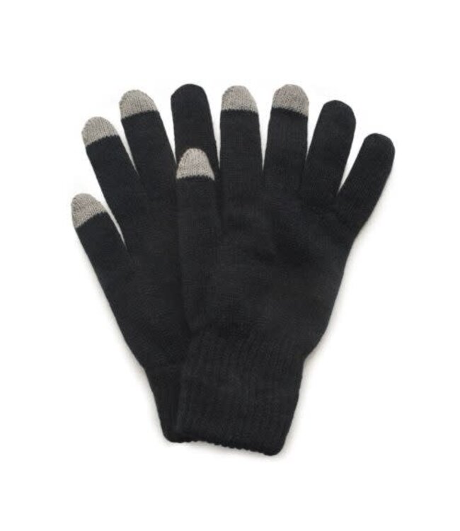 Quiet Wear Quiet Wear 2 Layer Knit Texting Finger BLACK