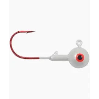NORTHLAND FISHING TACKLE 1/16 oz White Jig Head w/ Orange Eye