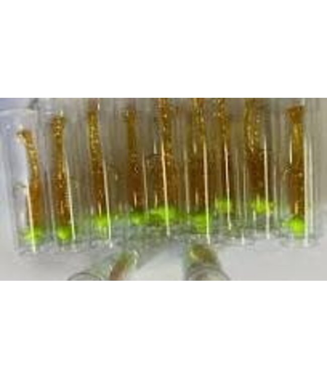 CUBBY FISHING 1419   CUBBY MINI-MITE GREEN / BEER w/ GOLD GLITTER