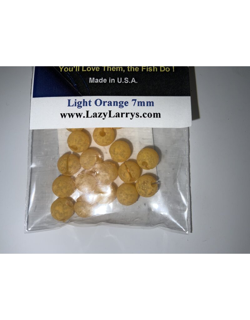 Lazy Larry's 7MM LAZY LARRY'S BEADS LIGHT ORANGE