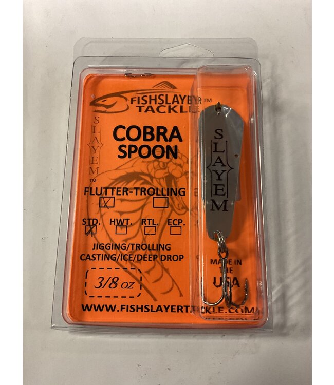 COBRA FLUTTER STANDARD SPOON CHROMEZILLA 3/8oz