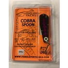 FISHSLAYER TACKLE COBRA FLUTTER SPOON CARBON 007 PLUM LOCO 3/8oz