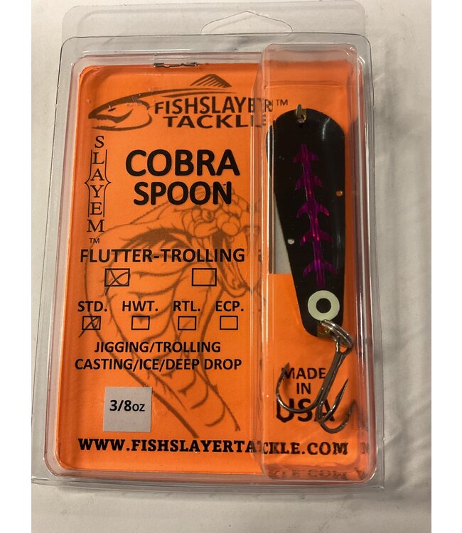 COBRA FLUTTER STANDARD SPOON CARBON 007 PLUM LOCO 3/8oz