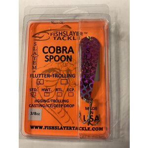 FISHSLAYER TACKLE COBRA FLUTTER SPOON WOW SCALE 3/8oz