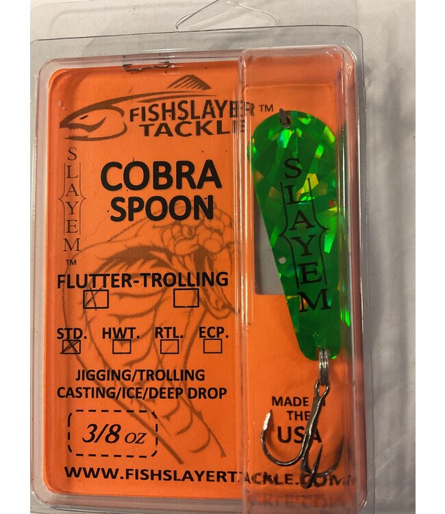 COBRA FLUTTER SPOON MEAN GREEN 3/8oz